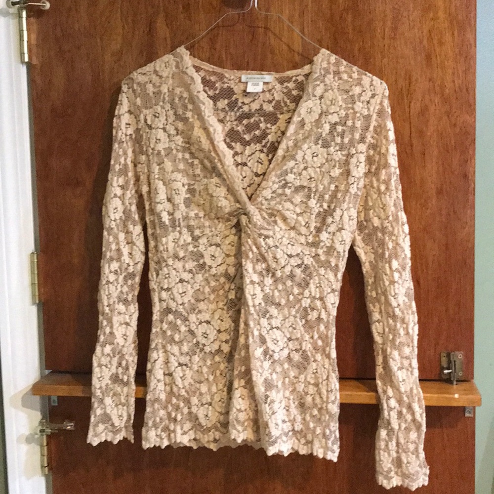 Boston Proper Lace Shirt